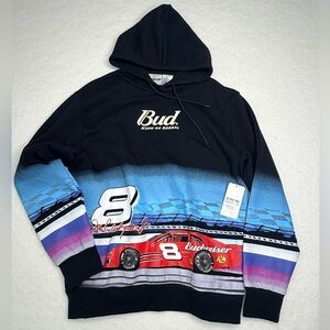 Nascar Men's Black and Blue Racing Hoodie M - NWT